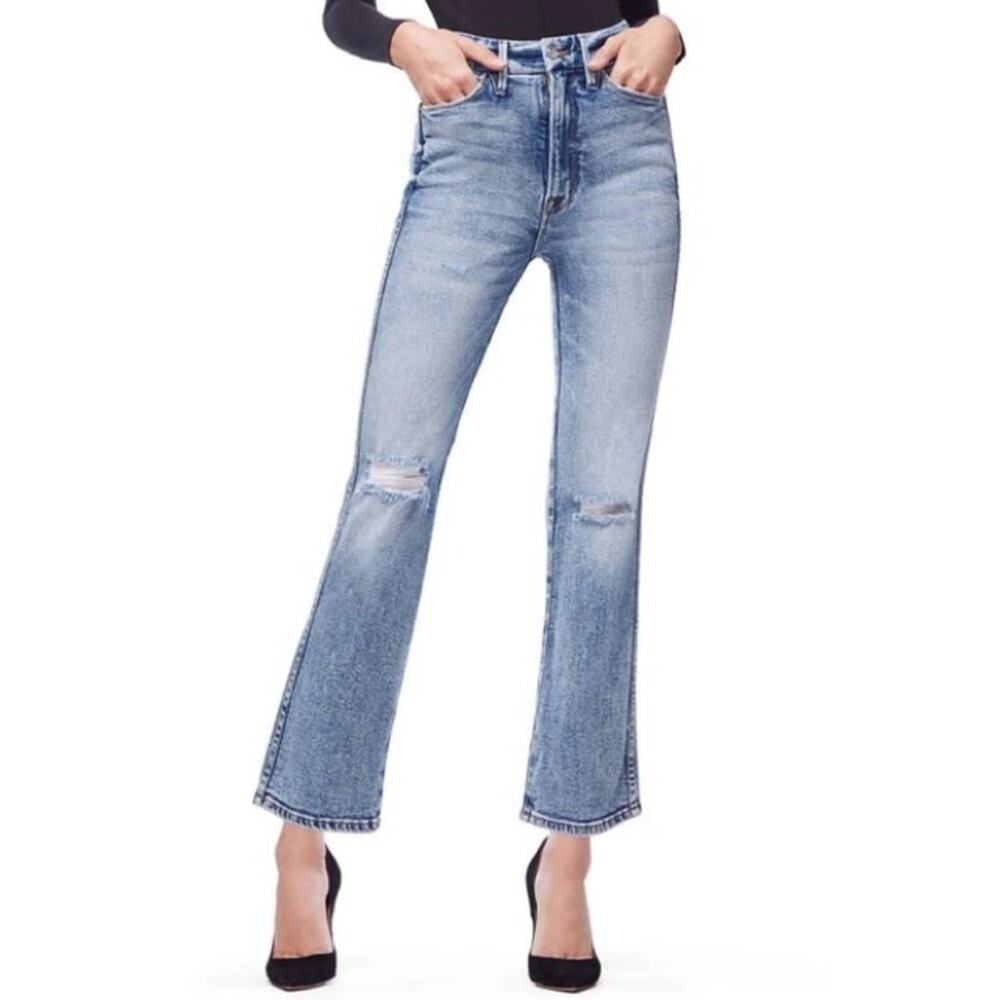 Good American Good Curve High Waist Ankle Straight Leg Jean Womens Size 6 / 28 - Picture 1 of 7